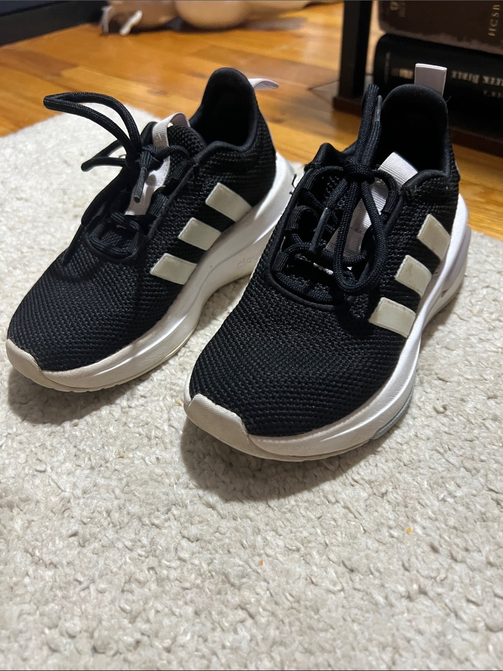 adidas Kids Black and White Athletic Sneakers
